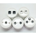 Colshine Vintage Ceramic Surface Mounted Data Socket Network Socket